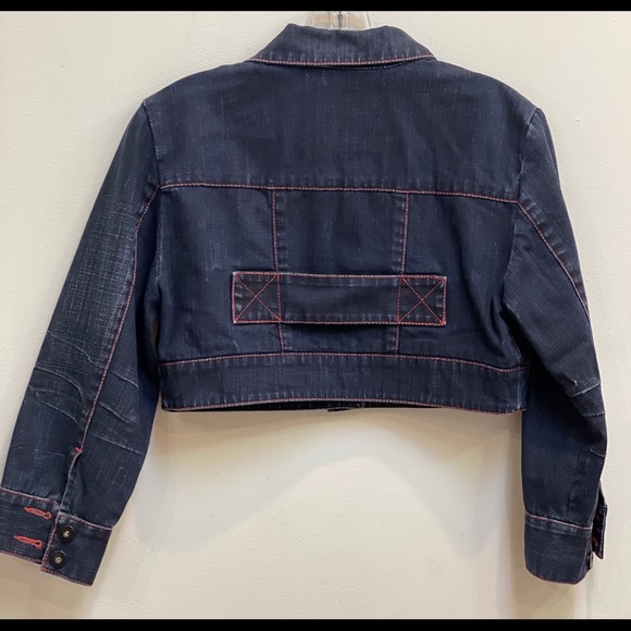 Torn Short Denim Jacket - Picture 8 of 9